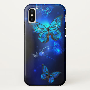Morpho Butterfly in the Dark Background Case-Mate iPhone Hülle