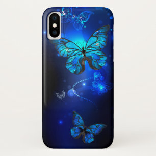 Morpho Butterfly in the Dark Background Case-Mate iPhone Hülle