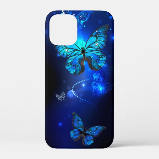 Morpho Butterfly in the Dark Background Case-Mate iPhone Hülle (Rückseite)