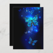 Morpho Butterfly in the Dark Background Dankeskarte (Vorne/Hinten)