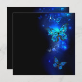 Morpho Butterfly in the Dark Background Dankeskarte (Vorne/Hinten)