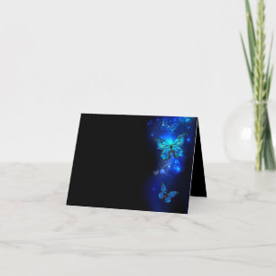 Morpho Butterfly in the Dark Background Dankeskarte