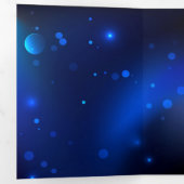 Morpho Butterfly in the Dark Background Dreifach-gefaltete Programmkarte (Innen Erste Seite)