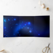 Morpho Butterfly in the Dark Background Dreifach-gefaltete Programmkarte (Innenseite)