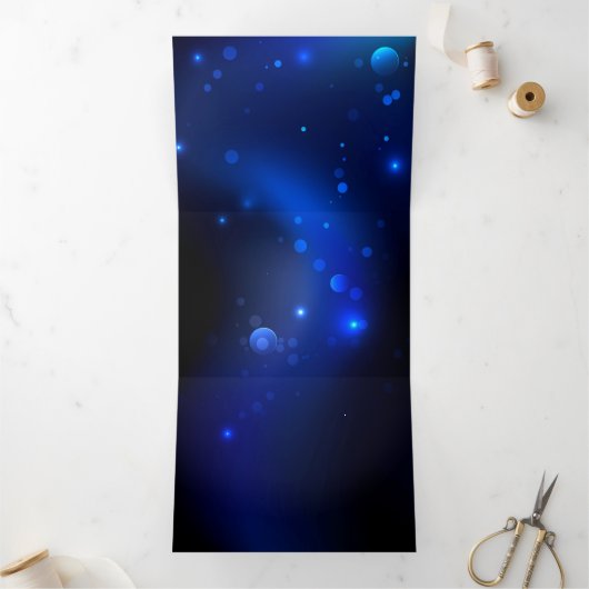 Morpho Butterfly in the Dark Background Dreifach-gefaltete Programmkarte (Innenseite)