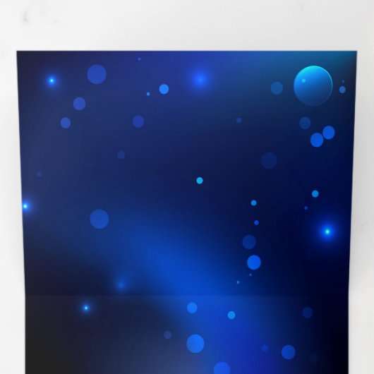 Morpho Butterfly in the Dark Background Dreifach-gefaltete Programmkarte (Innen Erste Seite)