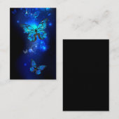 Morpho Butterfly in the Dark Background Empfehlungskarte (Vorne/Hinten)