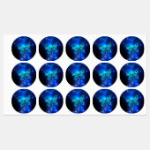 Morpho Butterfly in the Dark Background Etiketten (Blatt)