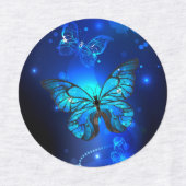 Morpho Butterfly in the Dark Background Etiketten (Design 2)