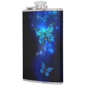 Morpho Butterfly in the Dark Background Flachmann (Links)