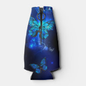 Morpho Butterfly in the Dark Background Flaschenkühler (Rückseite)