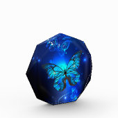Morpho Butterfly in the Dark Background Fotoblock (Links)