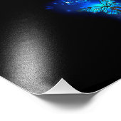 Morpho Butterfly in the Dark Background Fotodruck (Ecke)