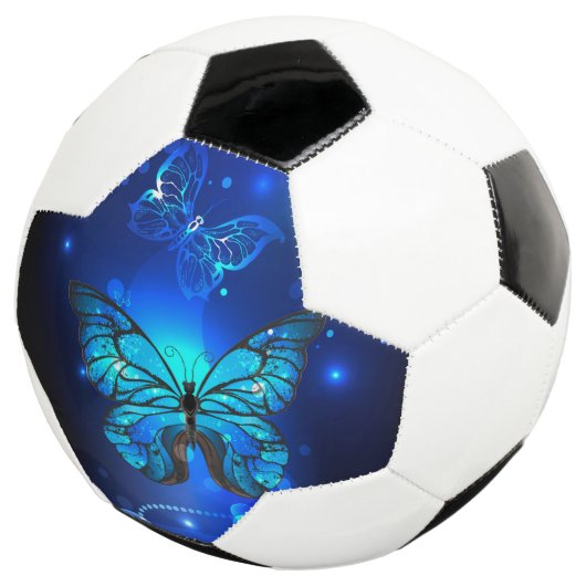 Morpho Butterfly in the Dark Background Fußball (Dreiviertel)