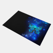 Morpho Butterfly in the Dark Background Fußmatte (Schrägansicht)