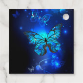 Morpho Butterfly in the Dark Background Geschenkanhänger (Rückseite)