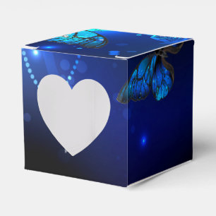 Morpho Butterfly in the Dark Background Geschenkschachtel