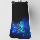 Morpho Butterfly in the Dark Background Golf Headcover (Rotieren 90)