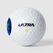 Morpho Butterfly in the Dark Background Golfball (Logo)