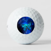 Morpho Butterfly in the Dark Background Golfball (Vorderseite)
