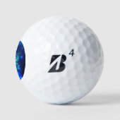 Morpho Butterfly in the Dark Background Golfball (Logo)