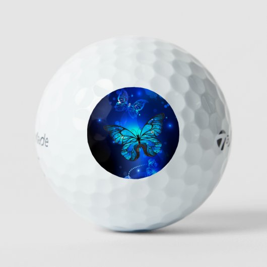 Morpho Butterfly in the Dark Background Golfball (Vorderseite)