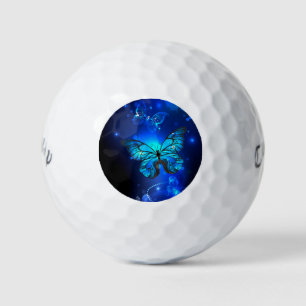 Morpho Butterfly in the Dark Background Golfball