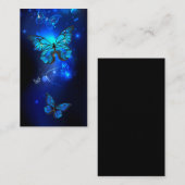 Morpho Butterfly in the Dark Background Hinweiskarte (Vorne/Hinten)