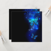 Morpho Butterfly in the Dark Background Karte (Vorderseite/Rückseite Beispiel)