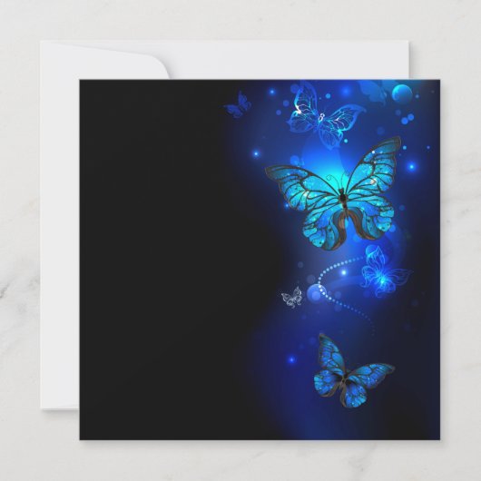 Morpho Butterfly in the Dark Background Karte (Vorderseite)