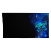 Morpho Butterfly in the Dark Background Kissenbezug (Rückseite-Rechts)