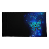 Morpho Butterfly in the Dark Background Kissenbezug (Rückseite-Links)