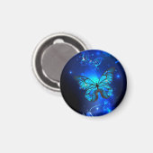 Morpho Butterfly in the Dark Background Magnet (Vorderseite/Rückseite)