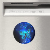 Morpho Butterfly in the Dark Background Magnet (In Situ (Geschirrspüler))