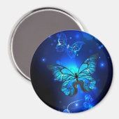 Morpho Butterfly in the Dark Background Magnet (Vorderseite/Rückseite)
