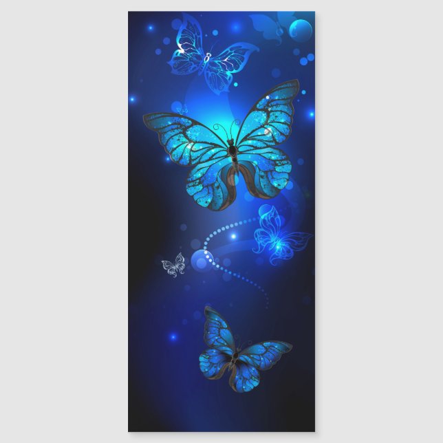 Morpho Butterfly in the Dark Background Magnetkarte (Vorderseite)