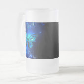 Morpho Butterfly in the Dark Background Mattglas Bierglas (Vorderseite Links)