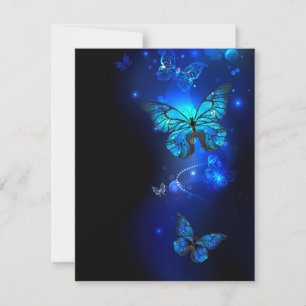 Morpho Butterfly in the Dark Background Mitteilungskarte