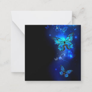 Morpho Butterfly in the Dark Background Mitteilungskarte