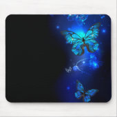 Morpho Butterfly in the Dark Background Mousepad (Vorne)