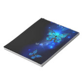 Morpho Butterfly in the Dark Background Notizblock (Rotiert)