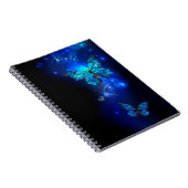 Morpho Butterfly in the Dark Background Notizblock (Rechte Seite)
