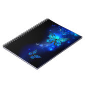 Morpho Butterfly in the Dark Background Notizblock (Linke Seite)