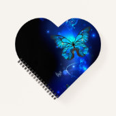 Morpho Butterfly in the Dark Background Notizblock (Vorderseite)
