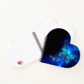 Morpho Butterfly in the Dark Background Notizblock (Innenseite)