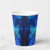 Morpho Butterfly in the Dark Background Pappbecher (Rechts)