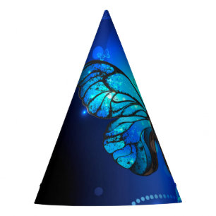 Morpho Butterfly in the Dark Background Partyhütchen