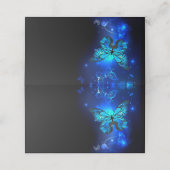 Morpho Butterfly in the Dark Background Platzkarte (Außenseite Aufgefaltet)