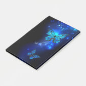 Morpho Butterfly in the Dark Background Post-it Klebezettel (angewinkelt)
