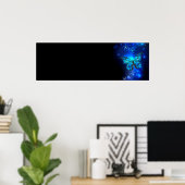 Morpho Butterfly in the Dark Background Poster (Heimbüro)